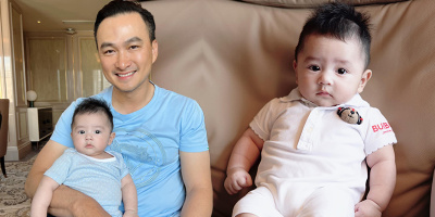 Con trai Chi Bảo mới 5 tháng tuổi đã được khen nét mặt như tài tử