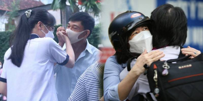 Khoảnh khắc ngọt ngào trong ngày đầu tiên thi tốt nghiệp THPT