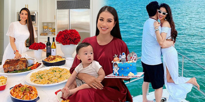 Phạm Hương được chồng chăm sóc "từng li từng tí" khi về Việt Nam