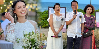 Diva Mỹ Linh lo lắng trong ngày con gái riêng cưới chồng Tây