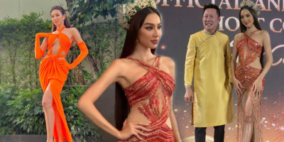 Hoa hậu Thùy Tiên không sợ sự cố khi diện trang phục cắt xẻ