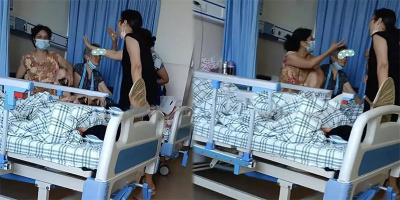 Mẹ già bất lực nhìn 3 con gái cãi nhau ở bệnh viện xem ai ở lại chăm