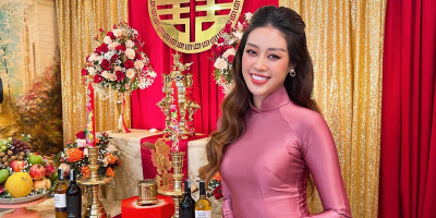 Hoa hậu Khánh Vân hễ mặc áo dài đi đám cưới là chiếm spotlight