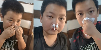 Bé trai khóc nức nở vì dị ứng với "mùi bài tập", từ chối đi bệnh viện