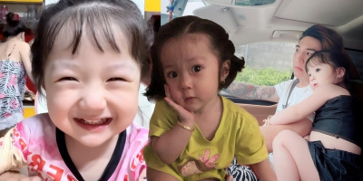 Con gái Lâm Chấn Khang 2 tuổi đã tập tành selfie, làm đẹp cùng mẹ