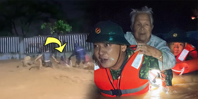 Đà Nẵng lũ dâng cao trong đêm: Bộ đội thức trắng cứu dân
