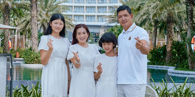 Bình Minh đón sinh nhật bên gia đình: Con gái lớn cao gần bằng bố