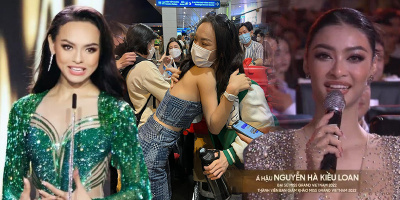 "Chị em nhân sự" Mai Ngô - Kiều Loan ôm nhau thắm thiết giữa sân bay
