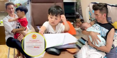 Mới 3 tuổi, quý tử Đàm Vĩnh Hưng ra dáng "tổng tài" ký hợp đồng cho bố