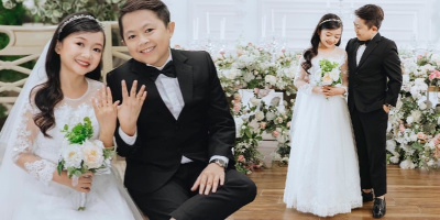 Đám cưới siêu đáng yêu của cặp đôi tí hon ở Nghệ An