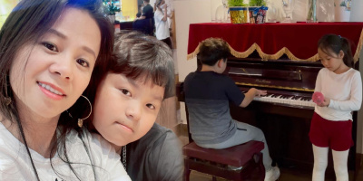 Doanh nhân Đào Lan Hương khoe tài năng piano đáng nể của con trai