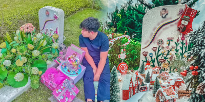 Người cha đến trang trí “nhà mới” của con gái đã ra đi hơn 2 năm
