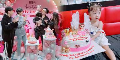 Lâm Chấn Khang tổ chức tiệc sinh nhật ấm áp mừng con gái tròn 2 tuổi