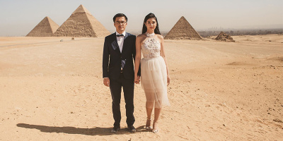 Ngắm bộ ảnh cưới được chụp 5 năm trước của Hoa hậu Ngọc Hân tại Ai Cập