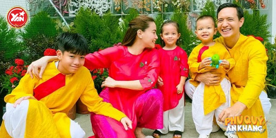 Gia đình Hà Hồ quây quần đón Tết 2023, cặp song sinh chiếm spotlight