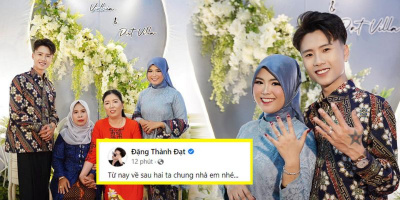 Rộ hình ảnh Đạt Villa cùng với bạn gái làm lễ đính hôn tại Indonesia