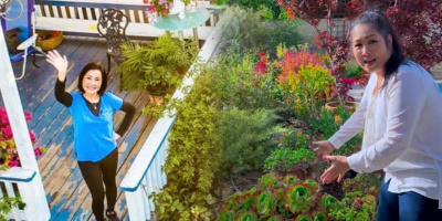 Hồng Vân "bóc" khu vườn đầy hoa trong biệt thự ở Mỹ của Hồng Đào