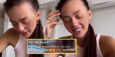 Bùi Tiến Dũng tự hào khỏe cảnh vợ Tây chăm chỉ, bập bẹ nói tiếng Việt