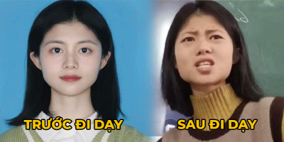 Hình ảnh trước và sau khi đi dạy của cô giáo trẻ: Ngỡ già đi 10 tuổi