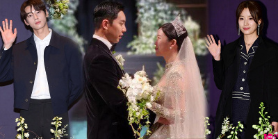 Dàn sao Hàn xúng xính váy áo đến dự tiệc cưới của Lee Seung Gi