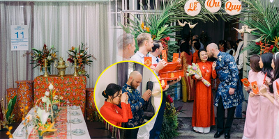 Hôn lễ đậm chất "cây nhà lá vườn" của chú rể Tây và cô dâu Việt