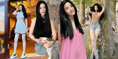 Style đời thường của bạn gái Quang Hải: Mê áo tank top, quần ngắn cũn