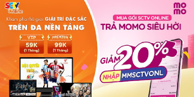 SCTVOnline và MoMo hợp tác triển khai - Chương trình khuyến mãi hấp dẫn