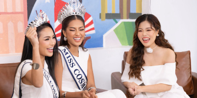 MC Uyên Minh thích thú khi làm khó được Top 2 Miss Cosmo 2024