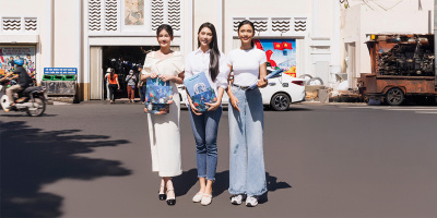 Hoa hậu Đại dương Việt Nam lan tỏa lối sống xanh tại chợ Bến Thành