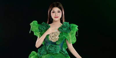 Trần Thị Mỹ Linh diện thiết kế tái chế, kêu gọi bảo vệ môi trường