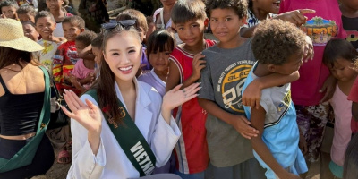 Á hậu Trịnh Mỹ Anh tham gia hoạt động thiện nguyện tại Miss Earth 2025