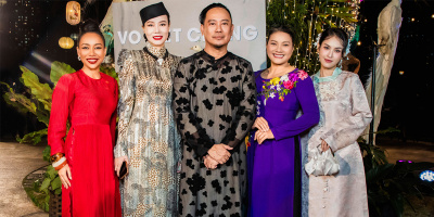 Nghệ sĩ Việt diện áo dài mừng 30 năm làm nghề của NTK Võ Việt Chung