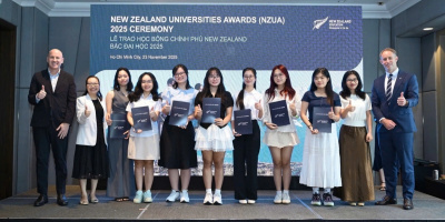 Học bổng Chính phủ New Zealand bậc Đại học (NZUA) khởi động mùa mới