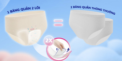 Băng quần 2 lõi: Giải pháp giúp bạn gái tiết kiệm chi phí ngày “đèn đỏ”