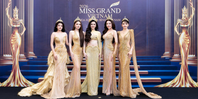 Dàn Hoa Á hậu đọ sắc trong họp báo khởi động Miss Grand Vietnam 2026
