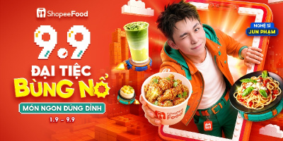 "Sạc" đầy năng lượng cho tháng 9 hứng khởi với ShopeeFood 9.9