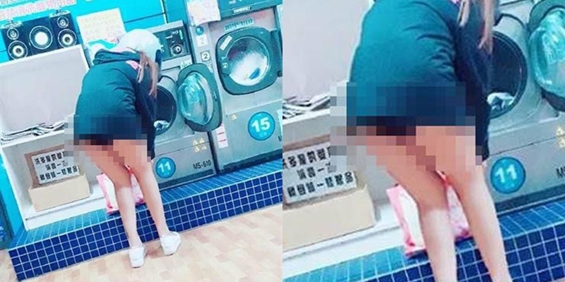 Chinese Girl Pevertedly Taking Off Panties In A Laundromat Drives People Up The Wall Chinese Girl Pevertedly Taking Off Panties In A Laundromat Drives People Up The Wall