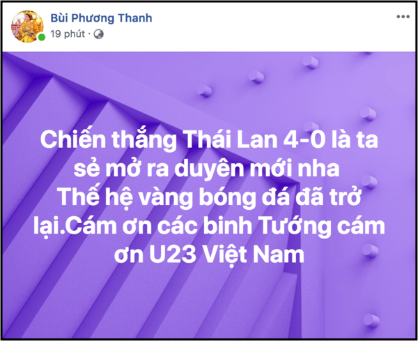 
Phương Thanh luôn là một fan cứng với bóng đá Việt Nam khi không bỏ sót một trận đấu nào. - Tin sao Viet - Tin tuc sao Viet - Scandal sao Viet - Tin tuc cua Sao - Tin cua Sao