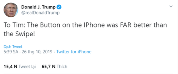 Tổng thống Mỹ không biết dùng iPhone đời mới, đòi Apple tiến hoá ngược cho đỡ lạ tay - Ảnh 1.