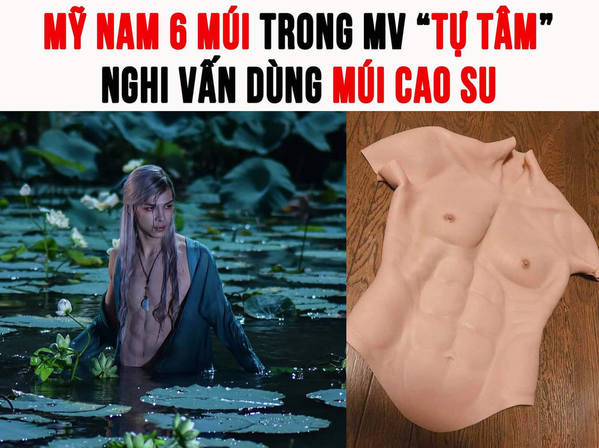  
Khoảnh khắc bị nghi ngờ sử dụng áo cao su để có hình ảnh hoàn hảo trong MV của Denis Đặng