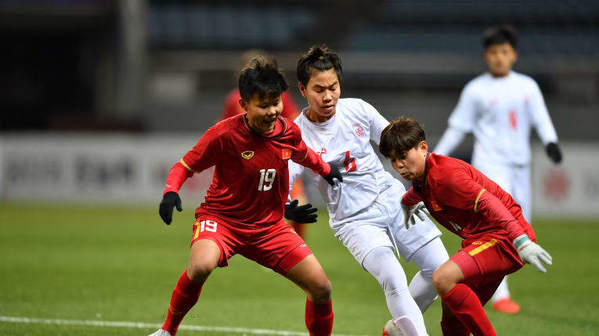  
Tấm vé tới Tokyo của tuyển nữ Việt Nam phụ thuộc ít nhiều vào đối thủ của trận play-off (Ảnh: AFC)