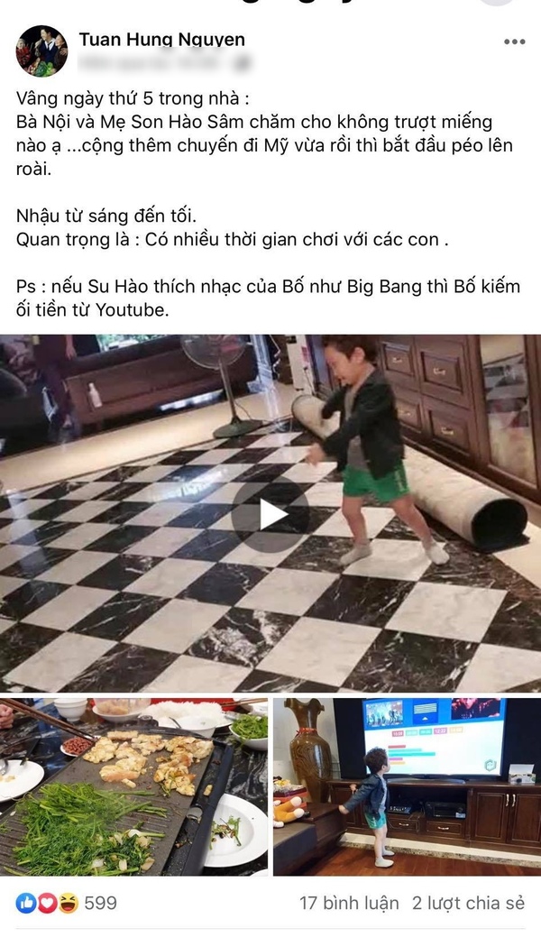  
Khoe video con trai nhảy theo nhạc của BIG BANG mọi lúc (Ảnh: chụp màn hình).