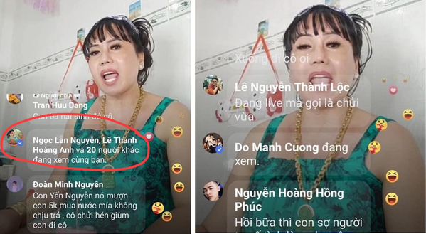 
Những người nổi tiếng xem livestream của cô Minh Hiếu - Ảnh: Facebook