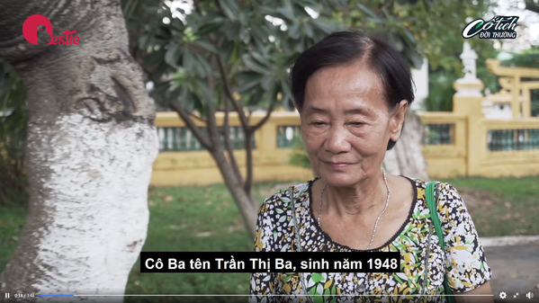  
Bà Ba sinh sống ở Cần Thơ sau đó theo mẹ vào Sài Gòn - Ảnh cắt từ clip