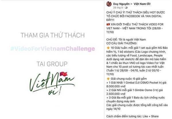      
Bài đăng về cuộc thi đang diễn ra tháng 10 này của group Việt Nam Ơi được rất nhiều người quan tâm