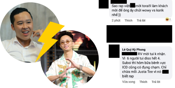  
 
Phát ngôn gây tranh cãi của Torai9 khi nói về Rap Việt. (Nguồn: Ảnh chụp màn hình)