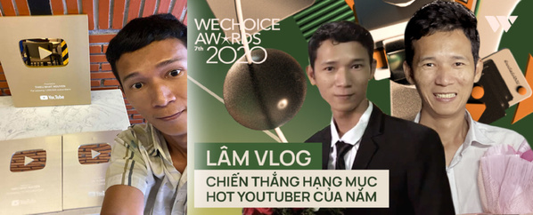  
Nhờ sự nỗ lực không ngừng nghỉ, Lâm Vlog nhận về nhiều giải thưởng lớn. (Nguồn: Canva)