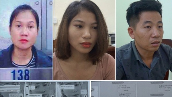 
Các nghi phạm Vớn, Dương, Tuấn tại cơ quan điều tra (từ trái qua phải). (Ảnh: Thanh niên)
