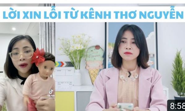 YouTuber Thơ Nguyễn làm clip xin lỗi /// Ảnh chụp màn hình.