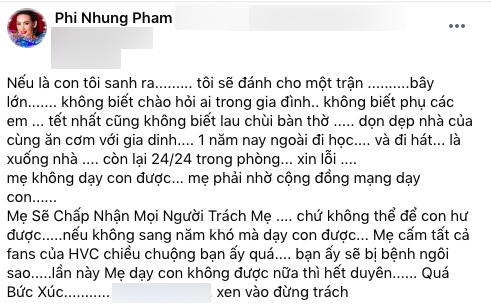  
Bài đăng đầy bức xúc của Phi Nhung. (Ảnh: Chụp màn hình) - Tin sao Viet - Tin tuc sao Viet - Scandal sao Viet - Tin tuc cua Sao - Tin cua Sao